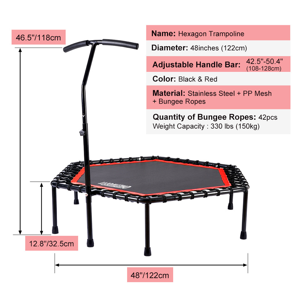 red structural design for the ONETWOFIT Rebounder